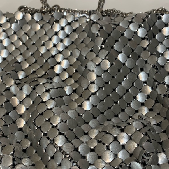 Silver metal chain mail link vintage purse - Picture 16 of 16